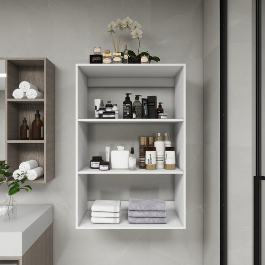 Wall Mounted Wooden Modular Closet System with Shelves (31.49''W x 16.04''D x 47.24''H)